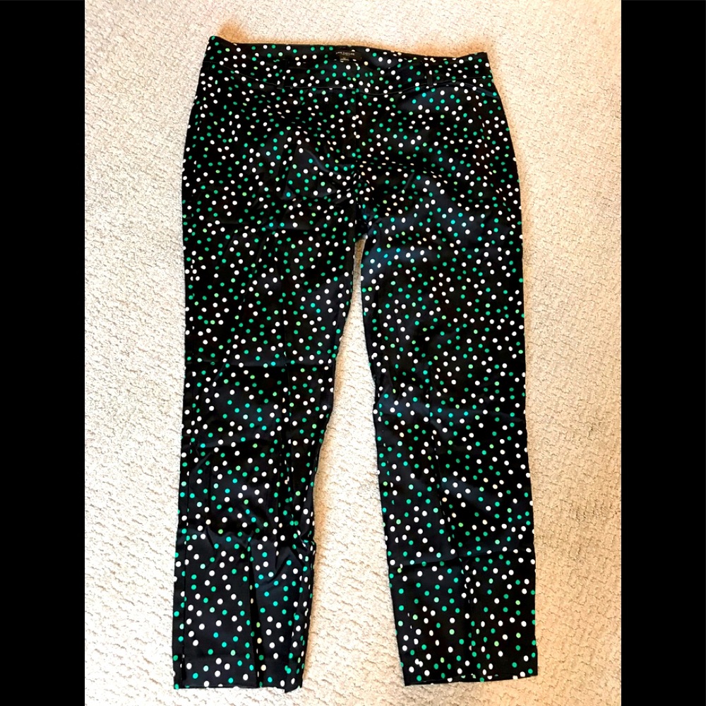 Ann Taylor Polka Dot Riviera Crop Pants